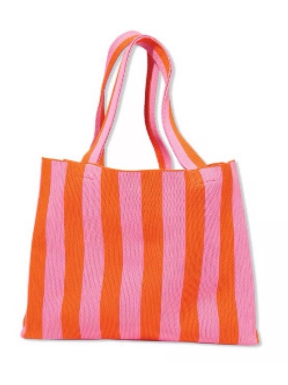 NWT ULTA Striped Pink & Orange Tote Bag - Casual Everyday Carry